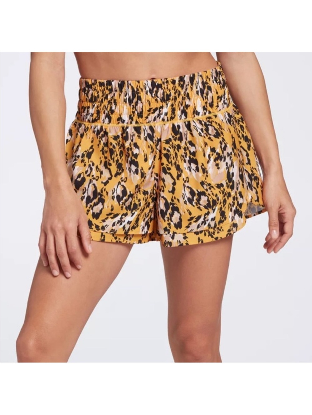 Calia Animal Print Step up high rise athletic shorts small